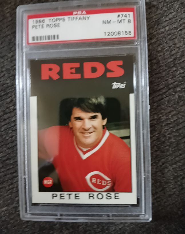 1986 Topps Tiffany #741 Pete Rose — front