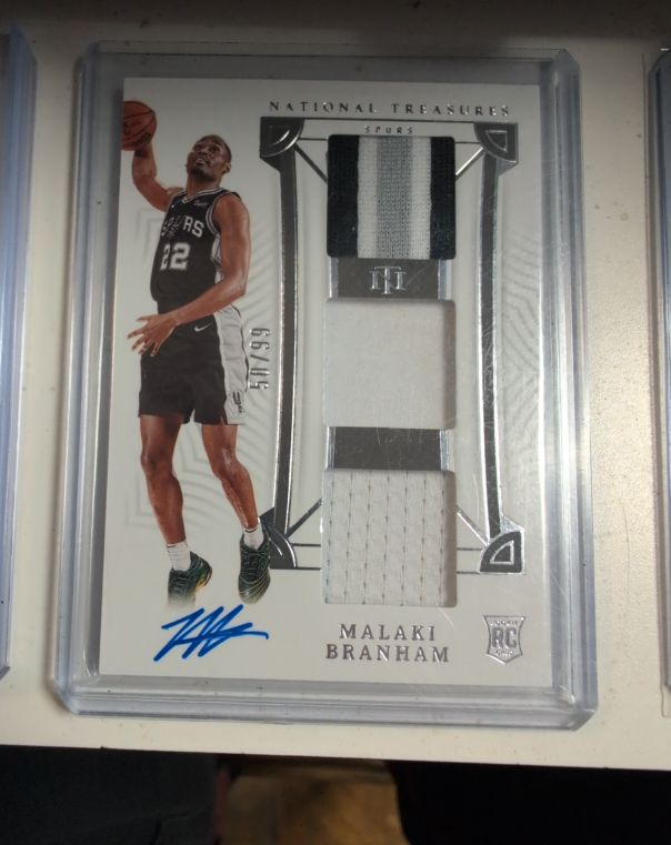 2022-23 Panini National Treasures #NT Malaki Branham Rookie Patch Auto — front