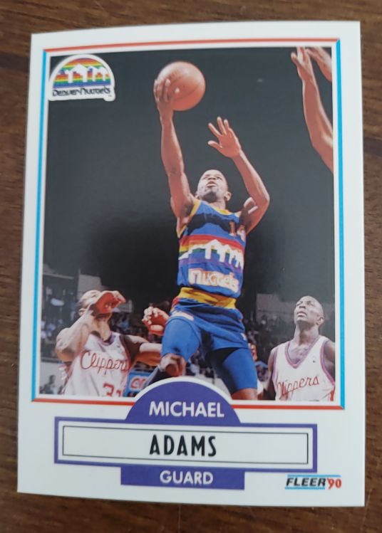 1990-91 Fleer #46 Michael Adams — front