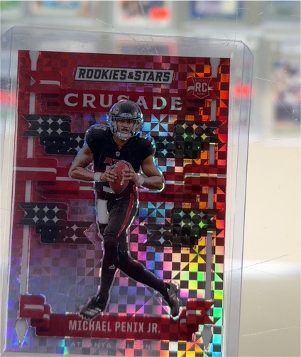2024 Panini Rookies & Stars Crusade #C-MPJ Michael Penix Jr. Red Plaid — front