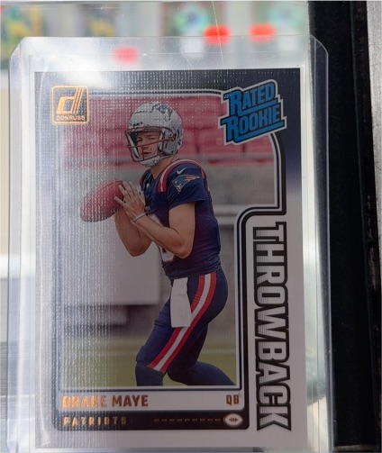 2024 Panini Donruss Rated Rookies Throwback #49 Drake Maye — front