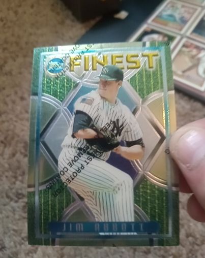 1995 Topps Finest #215 Jim Abbott — front
