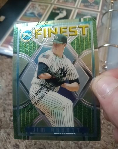 1995 Topps Finest #93 Jim Abbott — front
