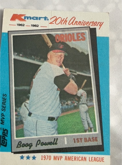 1982 Topps Kmart 20th Anniversary #17 Boog Powell — front