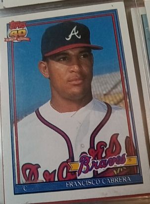 1991 Topps #693 Francisco Cabrera — front