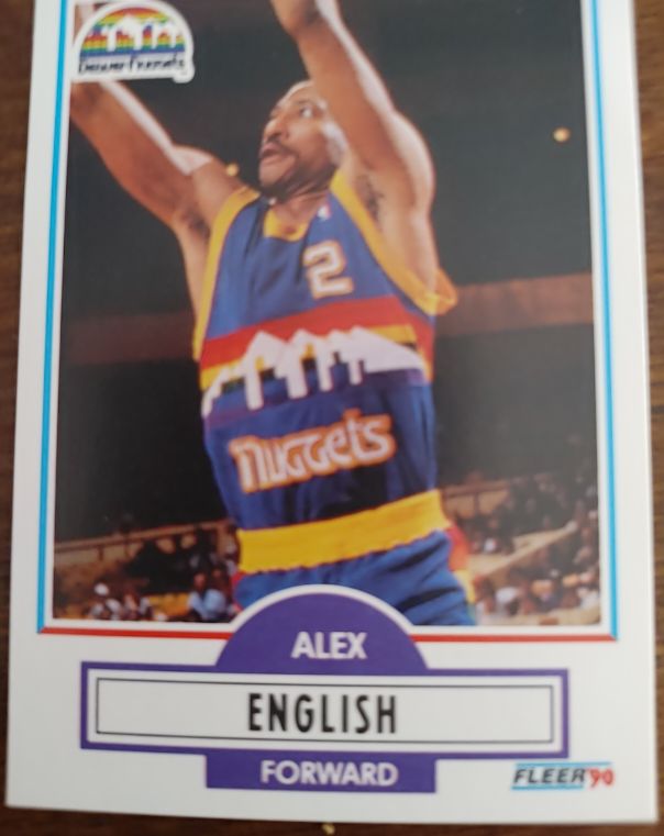 1990-91 Fleer #48 Alex English — front