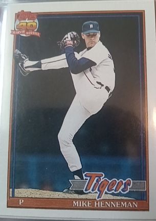 1991 Topps #641 Mike Henneman — front