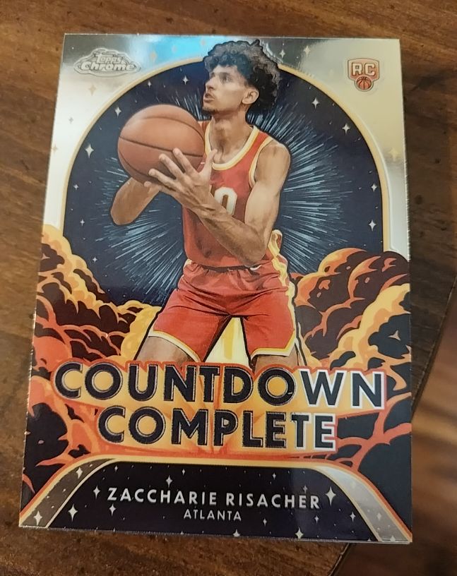 2024-25 Topps Chrome #CC-11 Zaccharie Risacher Countdown Complete — front