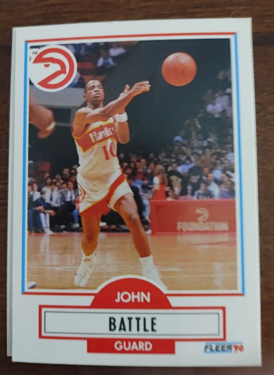 1990-91 Fleer #1 John Battle — front