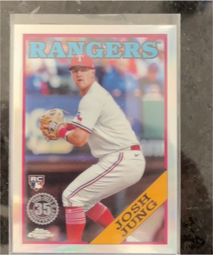2023 Topps Chrome Update #88CU-16 Josh Jung 1988 Rookie Refractor — front
