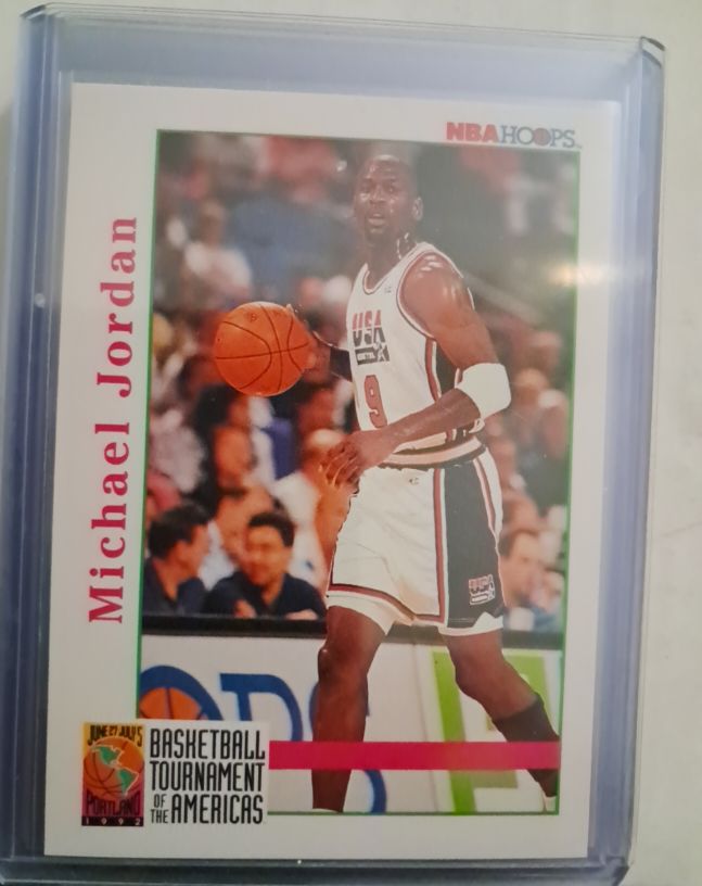 1992-93 NBA Hoops #341 Michael Jordan Tournament of the Americas — front