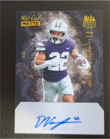 2023 Wild Card Matte Rookie Heat #RH-A Deuce Vaughn — front