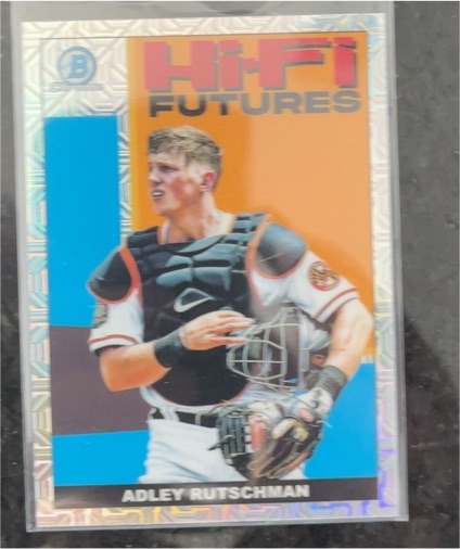 2022 Bowman Chrome #HIFI-3 Adley Rutschman Hi-Fi Futures Mojo Refractor — front