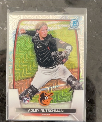 2023 Bowman Chrome #40 Adley Rutschman Mojo Refractor Rookie — front