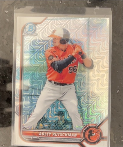 2022 Bowman Chrome #BCP-29 Adley Rutschman Mojo Refractor — front