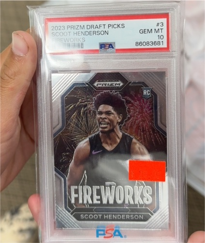 2023 Panini Prizm Draft Picks #3 Scoot Henderson Fireworks RC — front