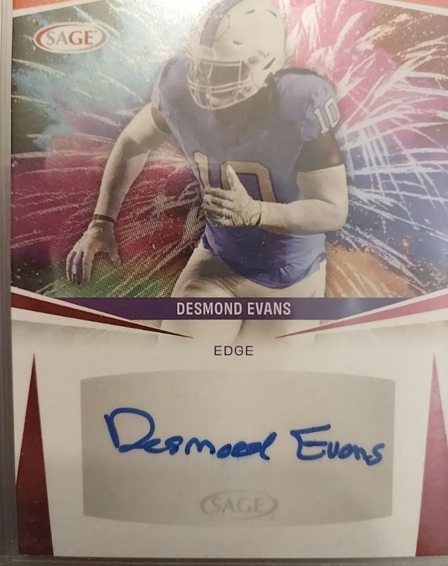 2025 Sage Desmond Evans Edge Autograph — front