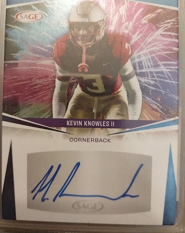 2025 Sage Football Silver Auto Kevin Knowles II #A-KKII — front