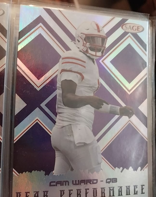 2025 Sage Football Peak Performance Purple #PK-CW Cam Ward — front