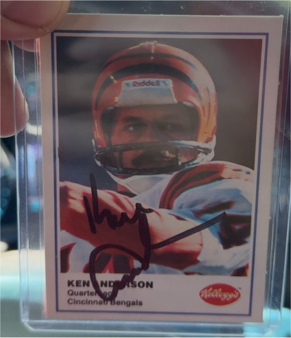 1982 Kellogg's # Ken Anderson Cincinnati Bengals — front