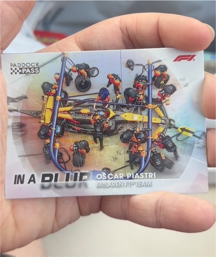 2024 Topps Paddock Pass In a Blur #BL-8 Oscar Piastri — front
