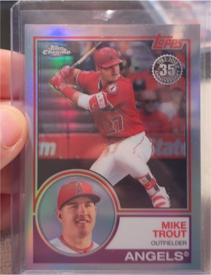 2018 Topps Chrome #83T-12 Mike Trout 35th Anniversary — front