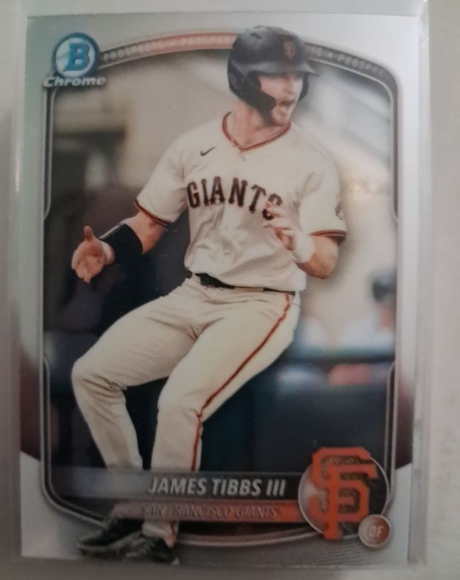 2025 Bowman Chrome Prospects #BCP-39 James Tibbs III — front