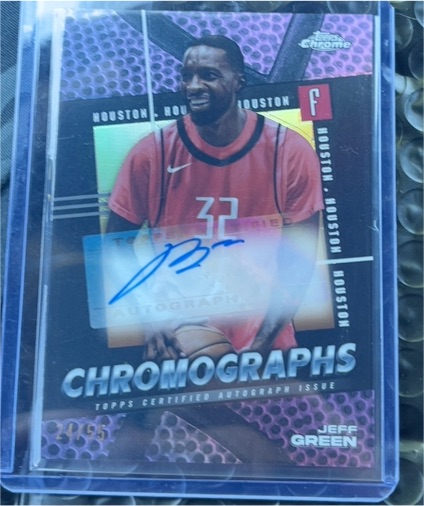 2024-25 Topps Chrome #f Jeff Green Chromographs Autograph — front