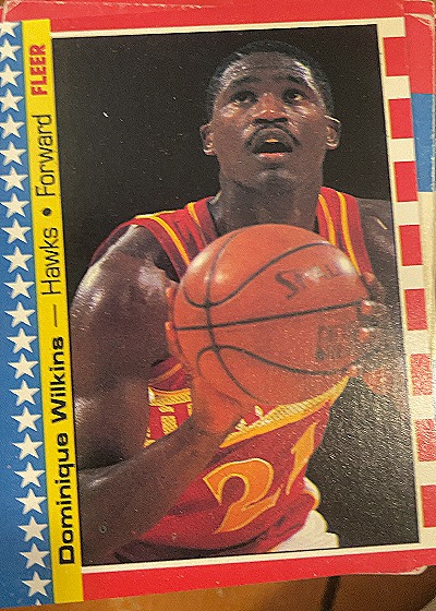 1987 Fleer #3 Dominique Wilkins — front
