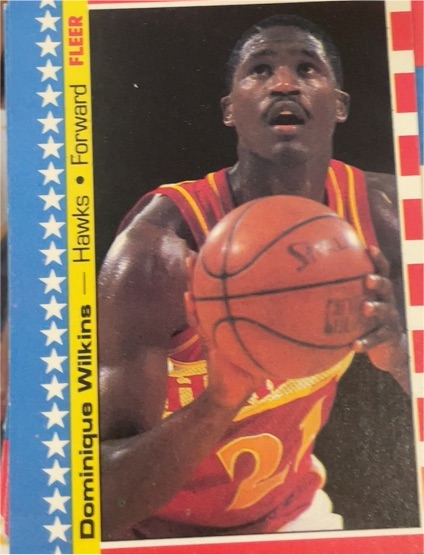 1987 Fleer #7 Dominique Wilkins — front