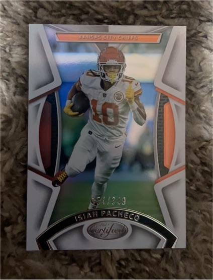 2023 Panini Certified Isiah Pacheco #/349 — front