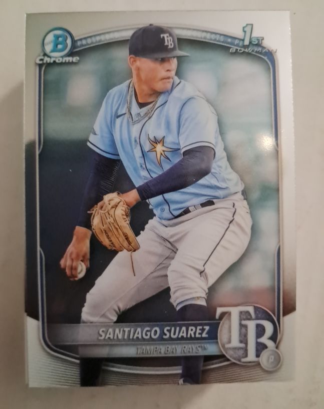 2025 Bowman Chrome #BCP-142 Santiago Suarez — front