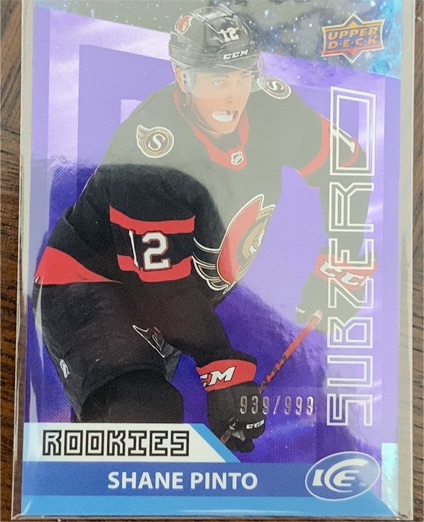 2021-22 Upper Deck Ice Sub Zero #SZ-32 Shane Pinto Rookie — front
