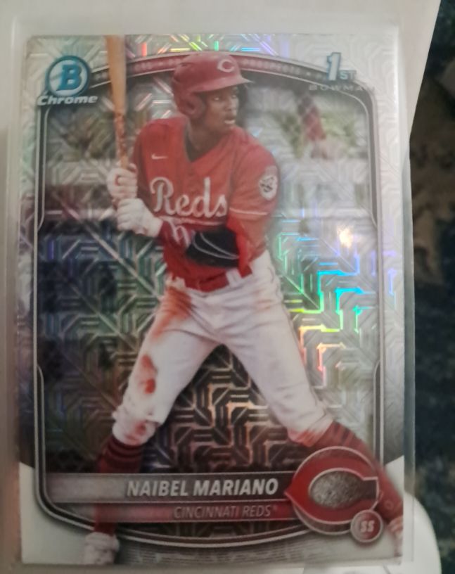 2025 Bowman Chrome Prospects #BCP-99 Naibel Mariano — front