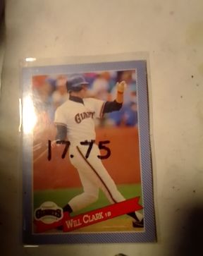 1993 Hostess #17 Will Clark — front