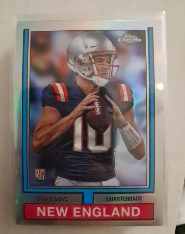 2024 Topps Chrome - 1974 Topps Football #74TF-3 Drake Maye — front