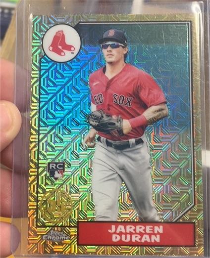 2022 Topps Series 1 1987 Topps Chrome Silver Pack Mojo #81 Jarren Duran — front