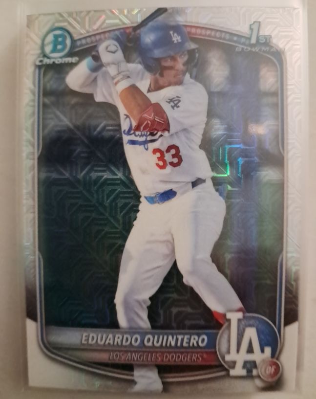 2025 Bowman Chrome #BCP-115 Eduardo Quintero — front