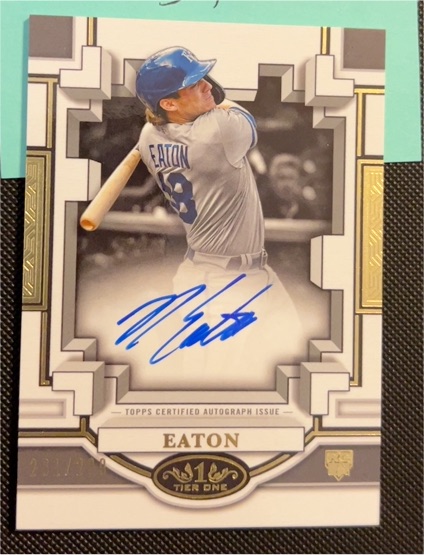 2023 Topps Tier One Break Out Autographs #BOA-NE2 Nate Eaton — front