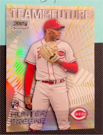 2022 Topps Stadium Club Chrome #TOF-20 Hunter Greene — front