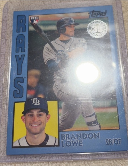 2019 Topps Update #84R-BL Brandon Lowe 35th Anniversary Rookie RC 1984 Design — front