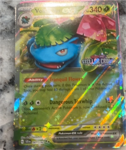2023 Pokémon TCG Stellar Crown #001 Venusaur EX — front