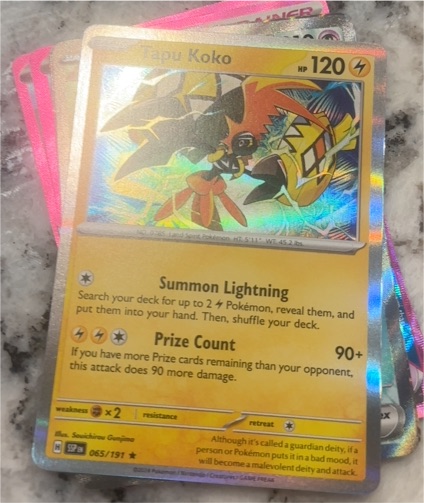 2022 Pokémon TCG Scarlet & Violet Surging Sparks #065 Tapu Koko — front