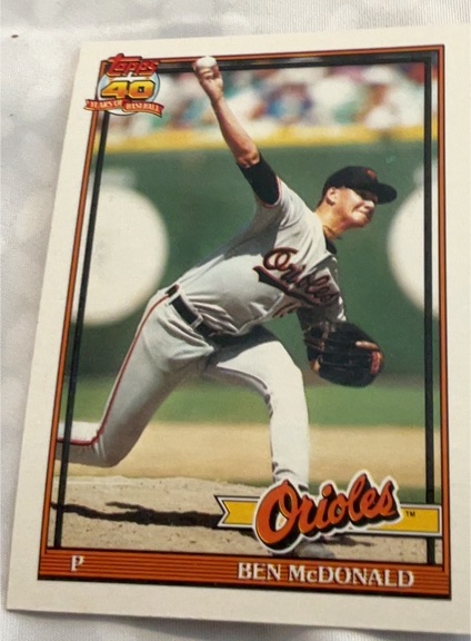 1991 Topps #497 Ben McDonald — front