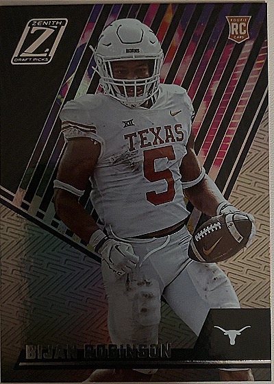 2023 Panini Chronicles Draft Picks Zenith #12 Bijan Robinson — front