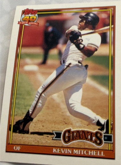 1991 Topps #40 Kevin Mitchell — front