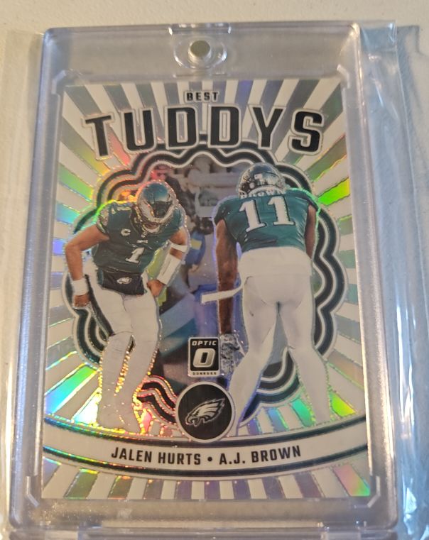 2023 Panini Donruss Optic #BT-JA Best Tuddys Jalen Hurts, A.J. Brown — front
