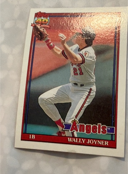 1991 Topps #195 Wally Joyner — front