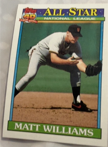 1991 Topps #399 Matt Williams — front