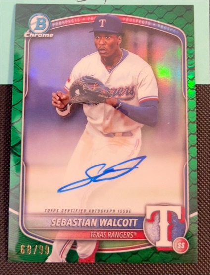 2025 Bowman Chrome Prospects #CPA-SW Sebastian Walcott — front